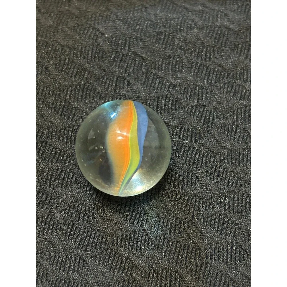 VintageMarbles Lot of 3 | Blue Swirl, Green Ribbon, Clear Core (1) 3/4